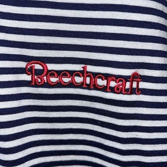 Peter Millar Beechcraft Airplane Aircraft Pilot Tennis Golf Polo Shirt XL Blue - Picture 2 of 6